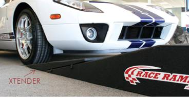 White Ford GT on XTender and XT Race Ramp